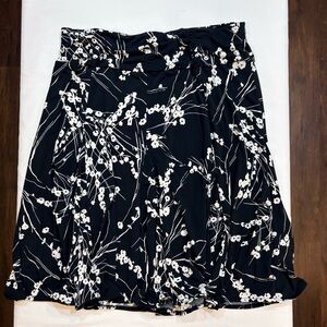 Apt 9 Black and White Floral Y2K Skirt- XL
